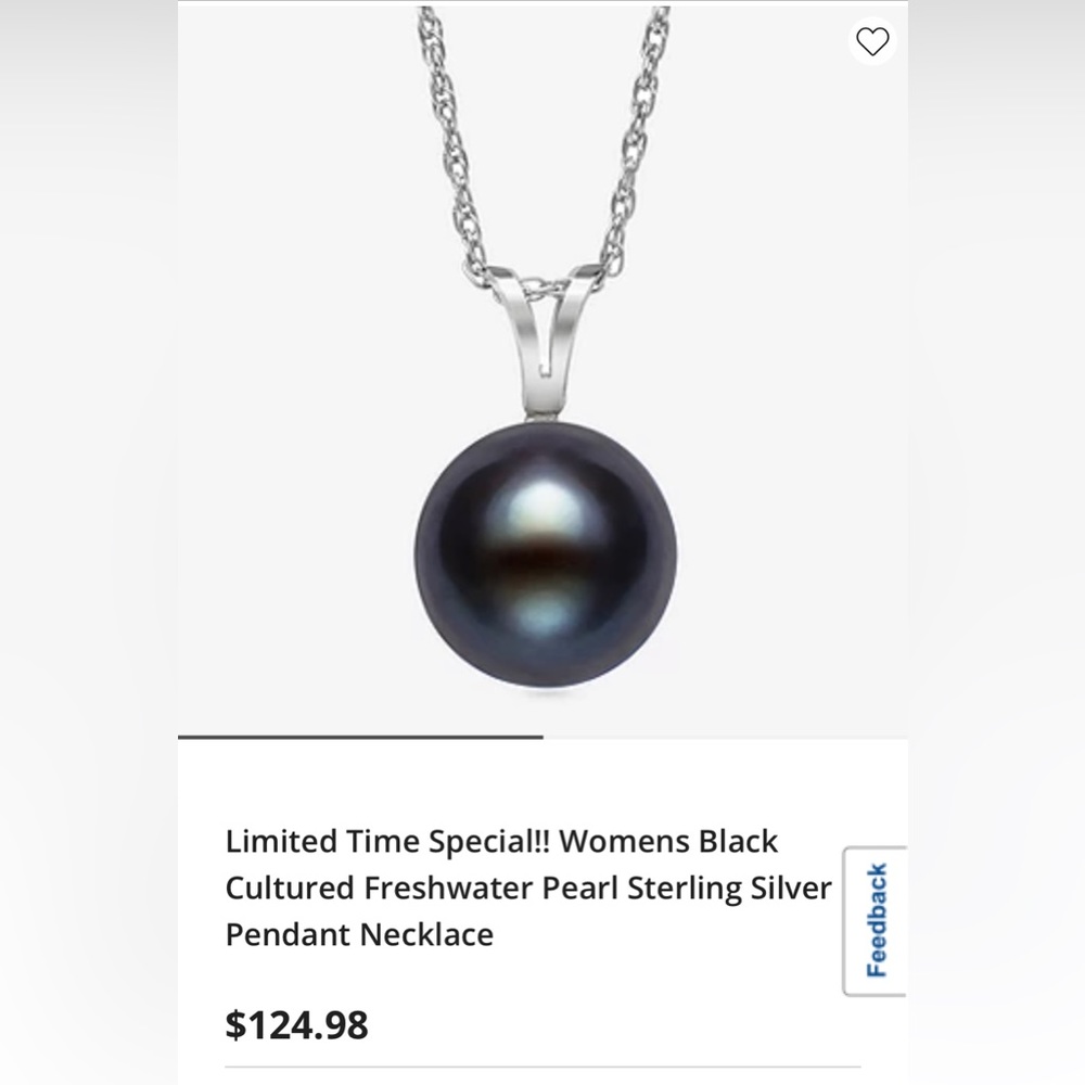 Black Cultured Freshwater Pearl Necklace